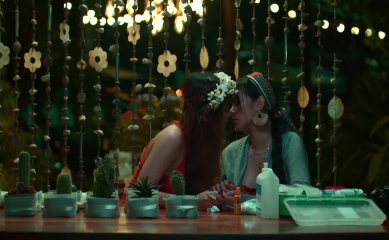 Angeli Khang, AJ Raval Lesbian,  Breasts Scene  in Us X Her