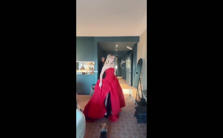 Mckenna Grace Sexy Scene  in Mckenna Grace Showning Leg In Red Dress For The Ghostbusters: Frozen Empire Premiere