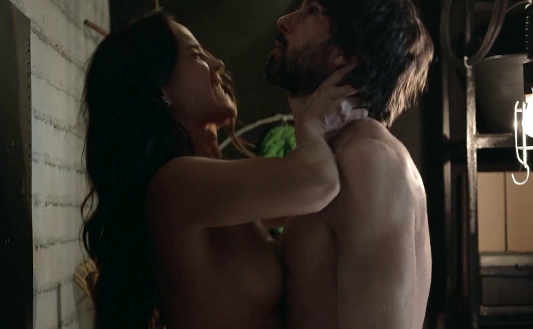 Carmen Villalobos Breasts, Underwear Scene in The Guest