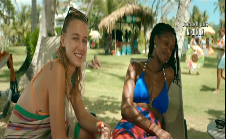 Eva Huault, Zoe Marchal, Fadily Camara Breasts, Bikini Scene in Coka Chicas