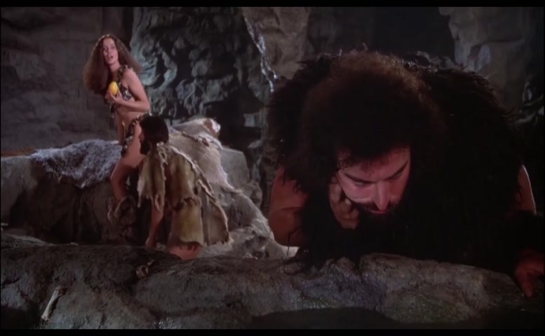 Barbara Bach Butt, Breasts Scene in Caveman