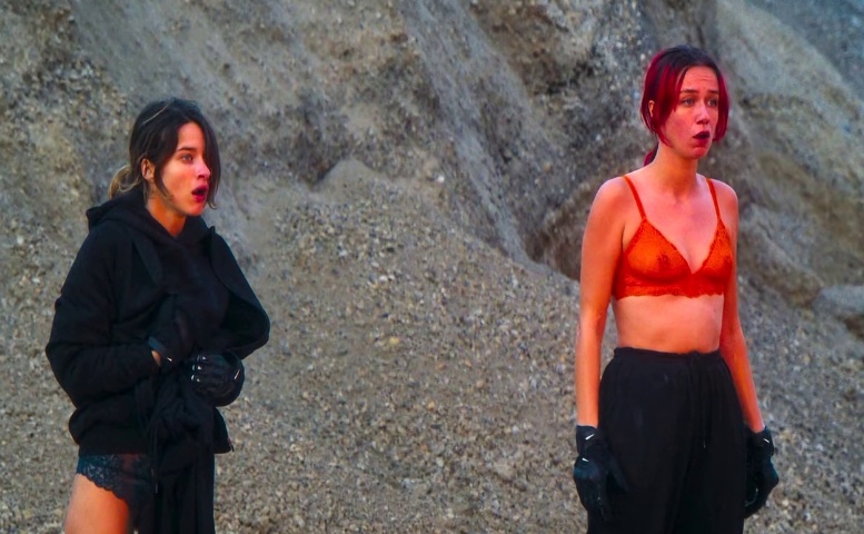 Zoe Marchal and Rebecca Marder Underwear Scene in Cash Queens