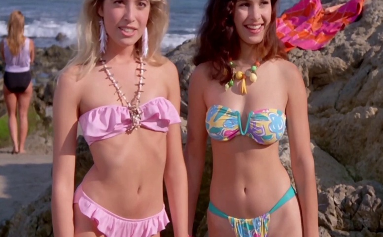 Christina Lane and Ruth Zakarian Bikini Scene in The Allnighter